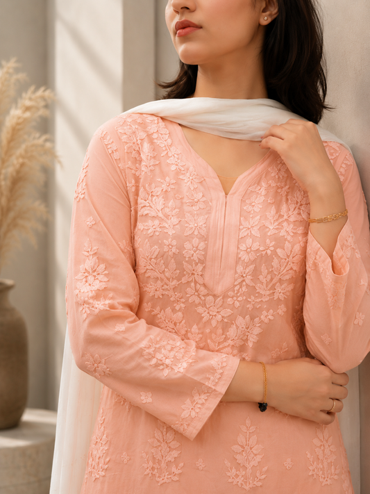 Pure Viscose Georgette Straight Long Top
