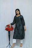 Chanderi silk long top