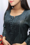 Chanderi silk long top