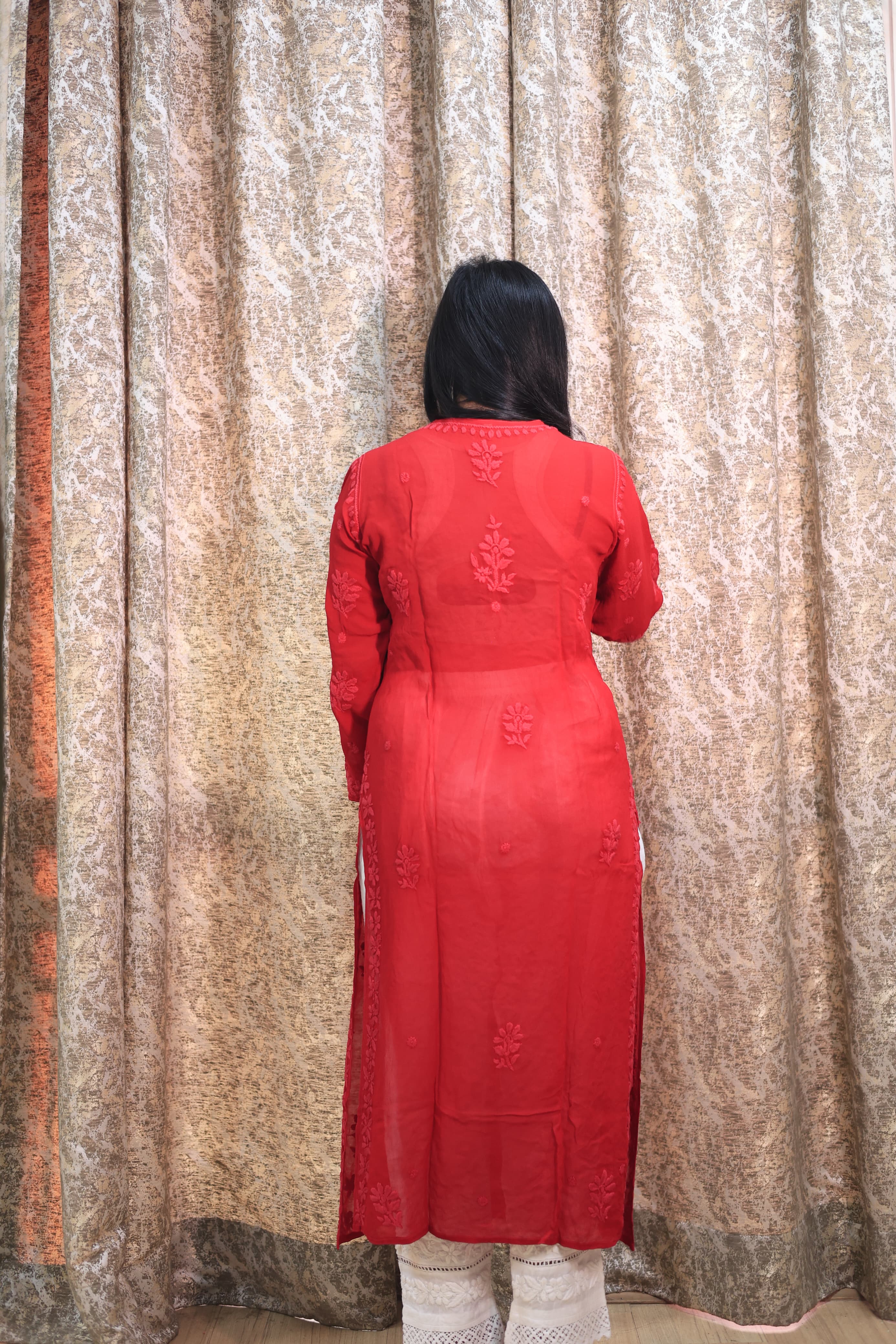 pure viscose Georgette long top