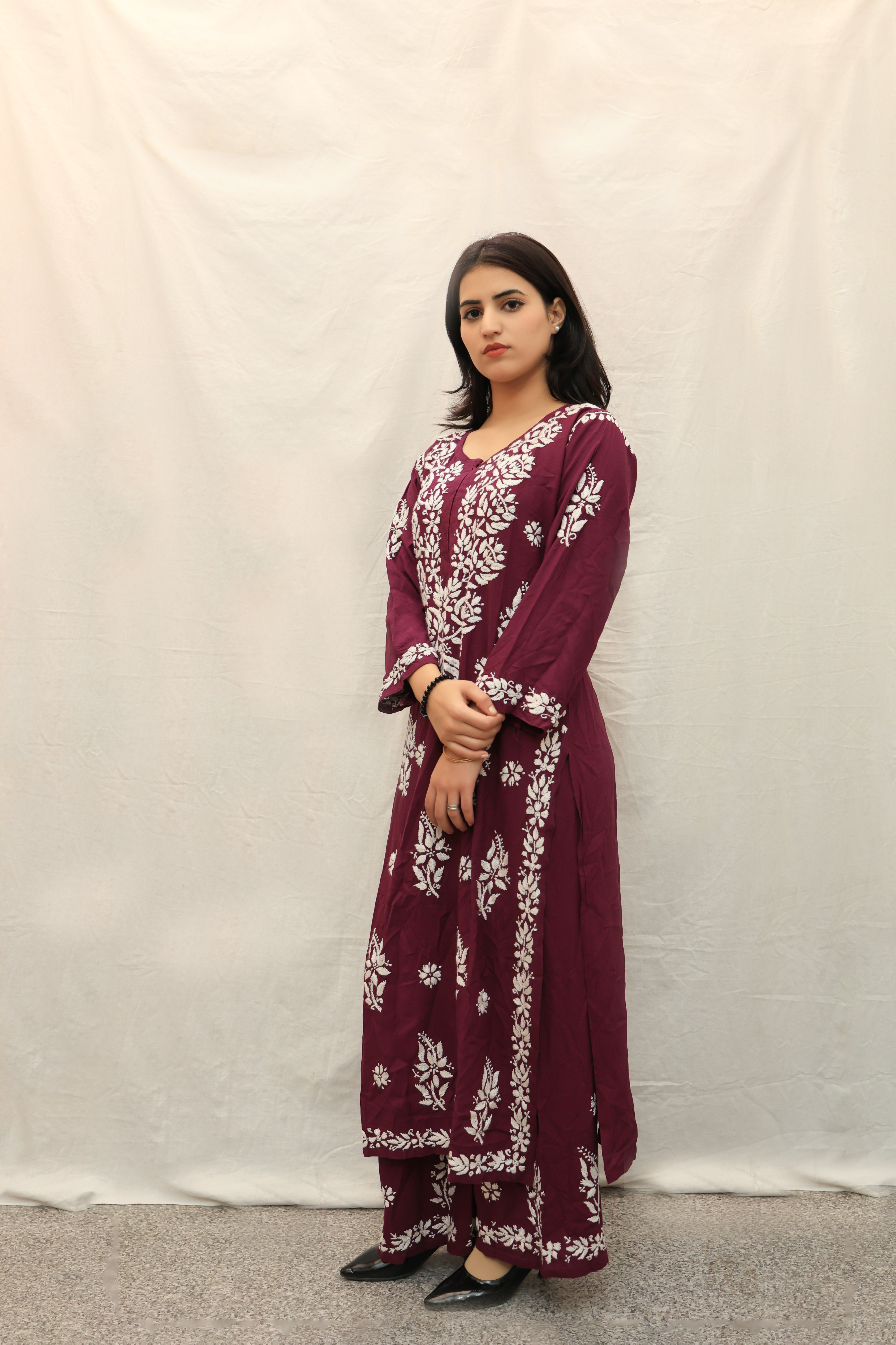 Rayon cotton plazo Set